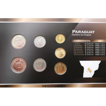Paragvajus 1992-2006 metų monetų rinkinys lankstinuke