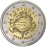 Portugalija 2012 Eurų banknotų ir monetų dešimtmetis