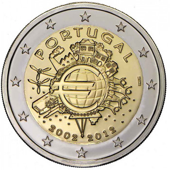 Portugalija 2012 Eurų banknotų ir monetų dešimtmetis