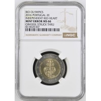 Portugalija 2016 Olimpinė komanda RIO Kalyklos klaida sertfikuota NGC MS66 Portugalija 2016 Olimpinė komanda RIO Kalyklos klaida sertfikuota NGC MS66