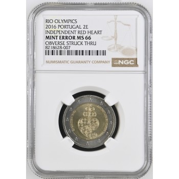 Portugalija 2016 Olimpinė komanda RIO Kalyklos klaida sertfikuota NGC MS66 Portugalija 2016 Olimpinė komanda RIO Kalyklos klaida sertfikuota NGC MS66