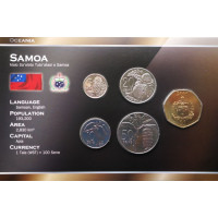 Samoa 2002-2006 metų monetų rinkinys lankstinuke