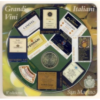 San Marinas 2007 50 centų kortelėje su papildomais 10 pašto ženklų