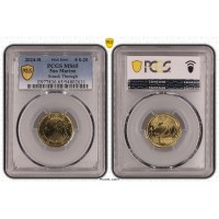 San Marinas 2024 20 euro centų Kalyklos klaida sertifikuota PCGS MS65