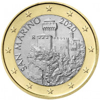 San Marinas 2020 1 euras