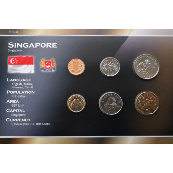 Singapūras 2001-2010 metų monetų rinkinys lankstinuke