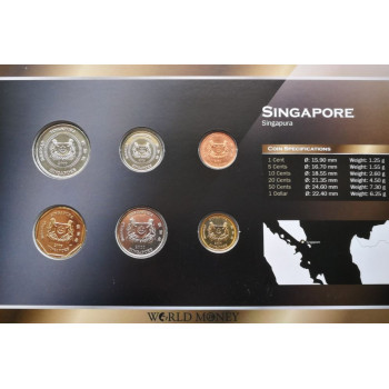 Singapūras 2001-2010 metų monetų rinkinys lankstinuke