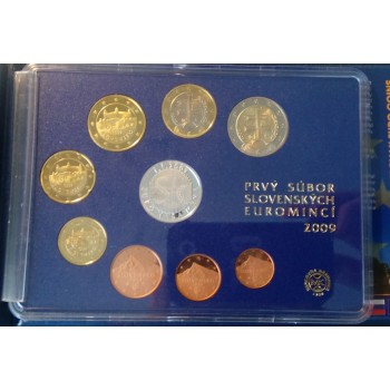 Slovakija 2009 Euro monetų PROOF LIKE rinkinys su sidabriniu medaliu