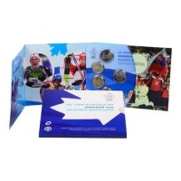 Slovakija 2010 Euro monetų BU rinkinys su medaliu žiemos žaidynėms