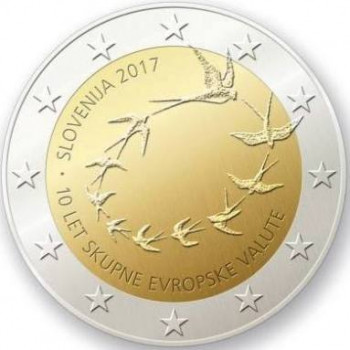 Slovėnija 2017 10 metų nuo euro įvedimo Slovėnijoje