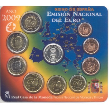 Ispanija 2009 Euro Monetų BU Rinkinys Cantabria