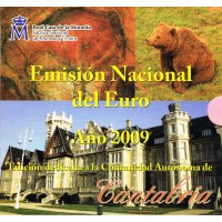 Ispanija 2009 Euro Monetų BU Rinkinys Cantabria