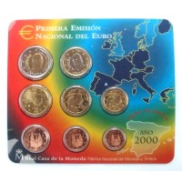 Ispanija 2000 Euro Monetų BU Rinkinys