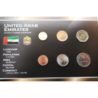 Jungtiniai Arabų Emyratai 2001-2009 metų monetų rinkinys lankstinuke