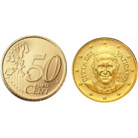 Vatikanas 2015 50 Centų Popiežius Pranciškus