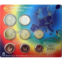 Ispanija 2003 Euro Monetų BU Rinkinys