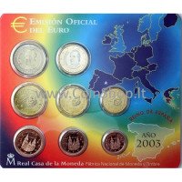 Ispanija 2003 Euro Monetų BU Rinkinys