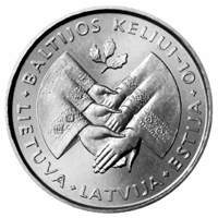 Lietuva 1999 1 Litas Baltijos kelio 10 - mečiui