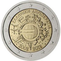Graikija 2012 Eurų banknotų ir monetų dešimtmetis