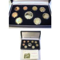 Italija 2004 Euro Monetų PROOF Rinkinys su progine 5 eurų moneta