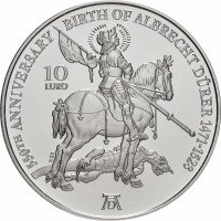 Malta 2021 10 eurų 550 -osios Albrechto Dürerio gimimo metinės