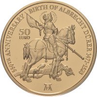 Malta 2021 50 eurų 550 -osios Albrechto Dürerio gimimo metinės