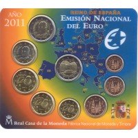 Ispanija 2011 Euro Monetų BU Rinkinys su progine moneta