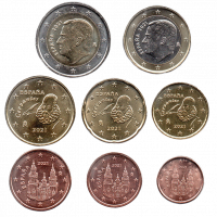 Ispanija 2021 Euro monetų UNC rinkinys